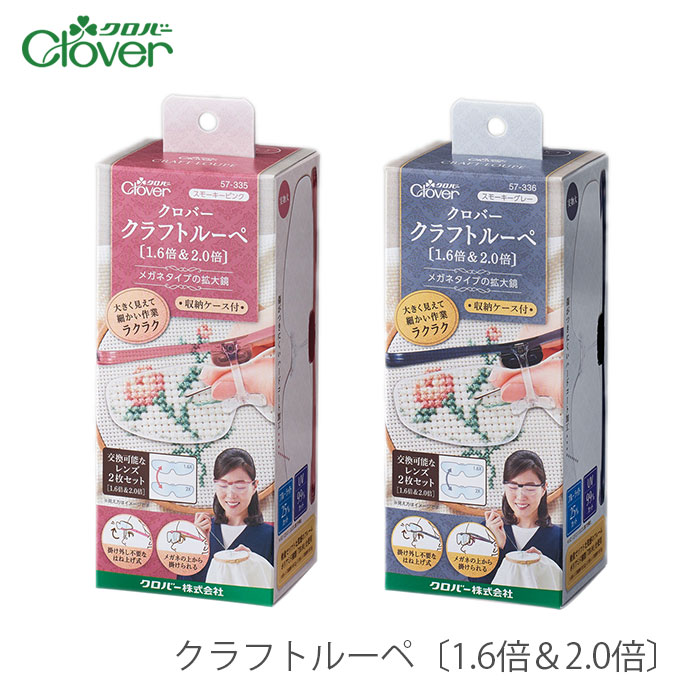 【尖んがり5倍 \u0026 百貨店SALE】眼鏡印字機 虫眼鏡 ルーペ / Clover(クロ赤ちょうちん) 手工芸品ルーペ〔1.6倍＆2.0倍〕