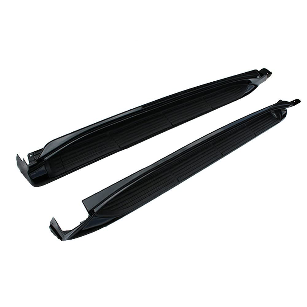 アルミランニングボード サイドステップ ナーフバー サイドペダルプロテクター レクサスLX570 J200 2007-2021用 ブラック 2ピース