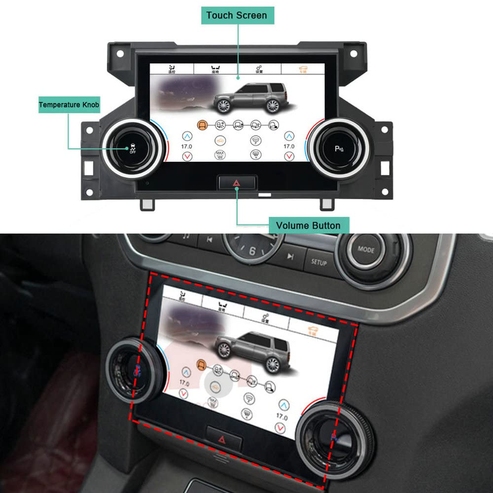 エアコンコントロールタッチスクリーンパネル LCDマルチメディアプレーヤー ランドローバーディスカバリー4 LR4 2010-2016用