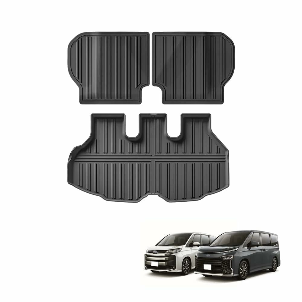 ノア ヴォクシー90系 ラゲッジマット 3D トランクマット ラゲッジトレイ 3列目 シートバックマット トランクトレイ 防水 キズ防止 TPE製 車種専用設計 ヴォクシーノア90系 内装 パーツ 3p｜ヤナオレンジショップ