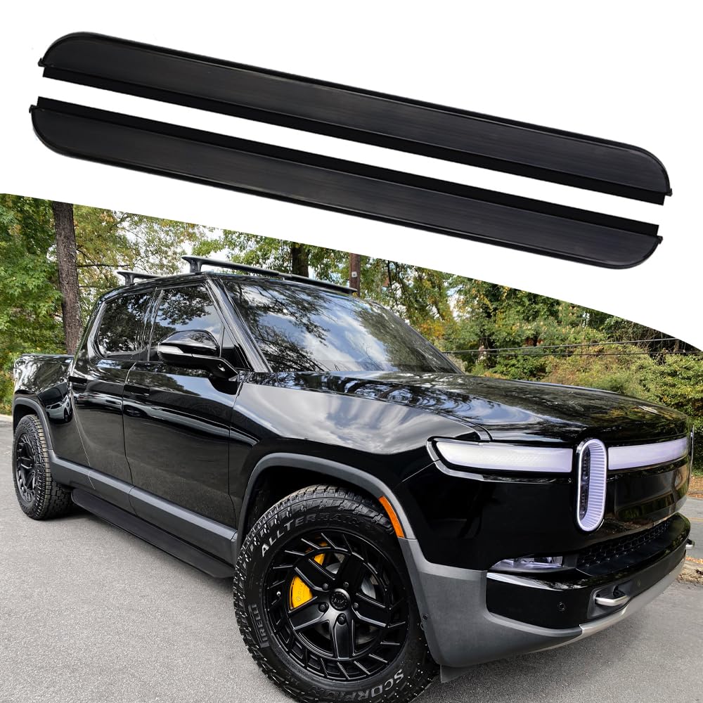 サイドステップ ランニングボード ナーフバー サイドペダルプロテクター 2個 Rivian R1S 2022 2023(HXF)用