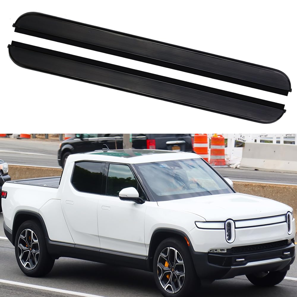 サイドステップ ランニングボード ナーフバー サイドペダルプロテクター 2個 Rivian R1T 2022-2024用