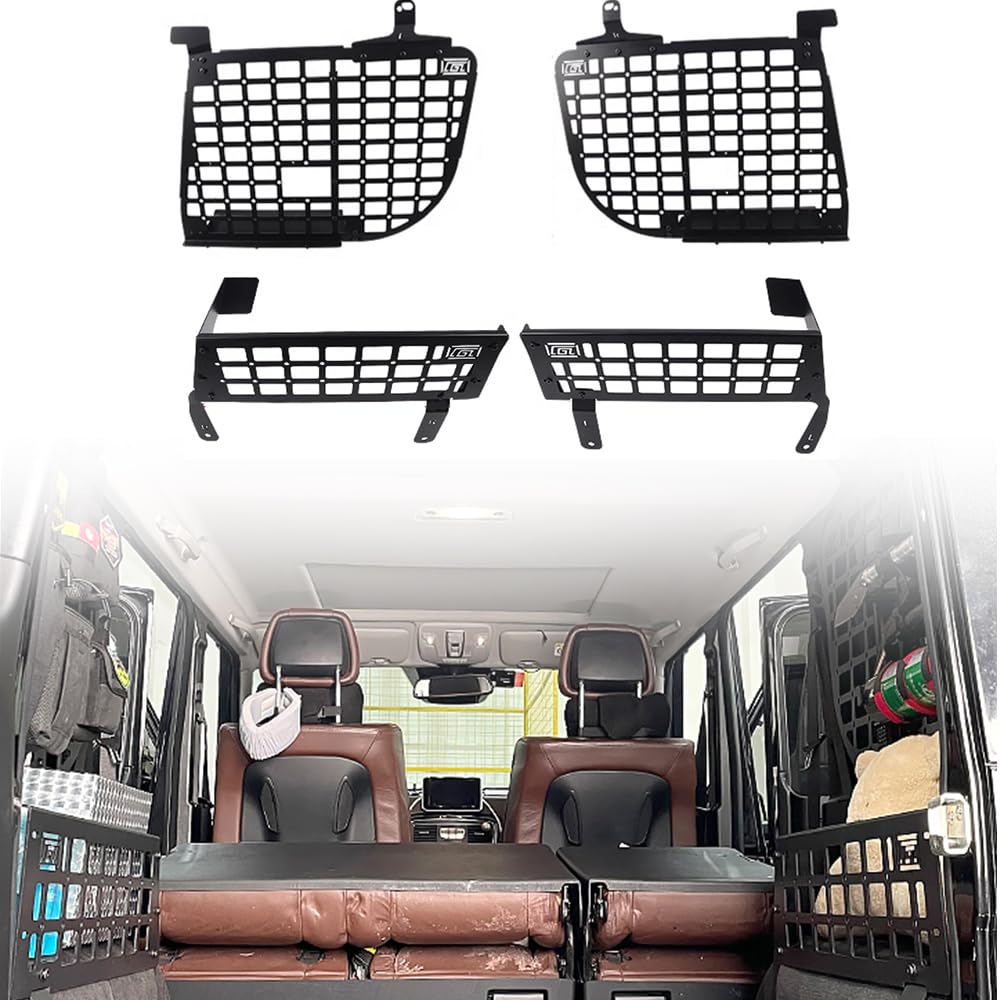 メルセデス ベンツ Gクラス W463 G500 G550 G350d G55 G63 AMG 2004~2018 に適用 リアトランク 荷室収納ラック 拡張棚 荷物棚 耐重 スペース活用 無加工 簡単取付 吊り下げ収納 旅行収納 アルミ合金 (サイドフレーム&左右側収納セット) 31,187円