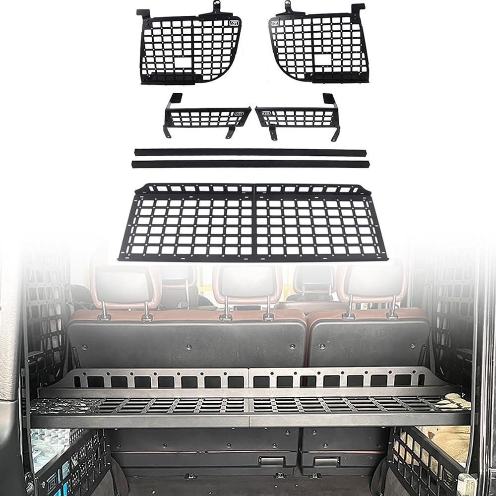 メルセデス ベンツ Gクラス W463 G500 G550 G350d G55 G63 AMG 2004~2018 に適用 リアトランク 荷室収納ラック 拡張棚 荷物棚 耐重 スペース活用 無加工 簡単取付 吊り下げ収納 旅行収納 アルミ合金 (サイドフレーム&クロスフレーム&左右側収納セット)|ヤナオレンジショップ