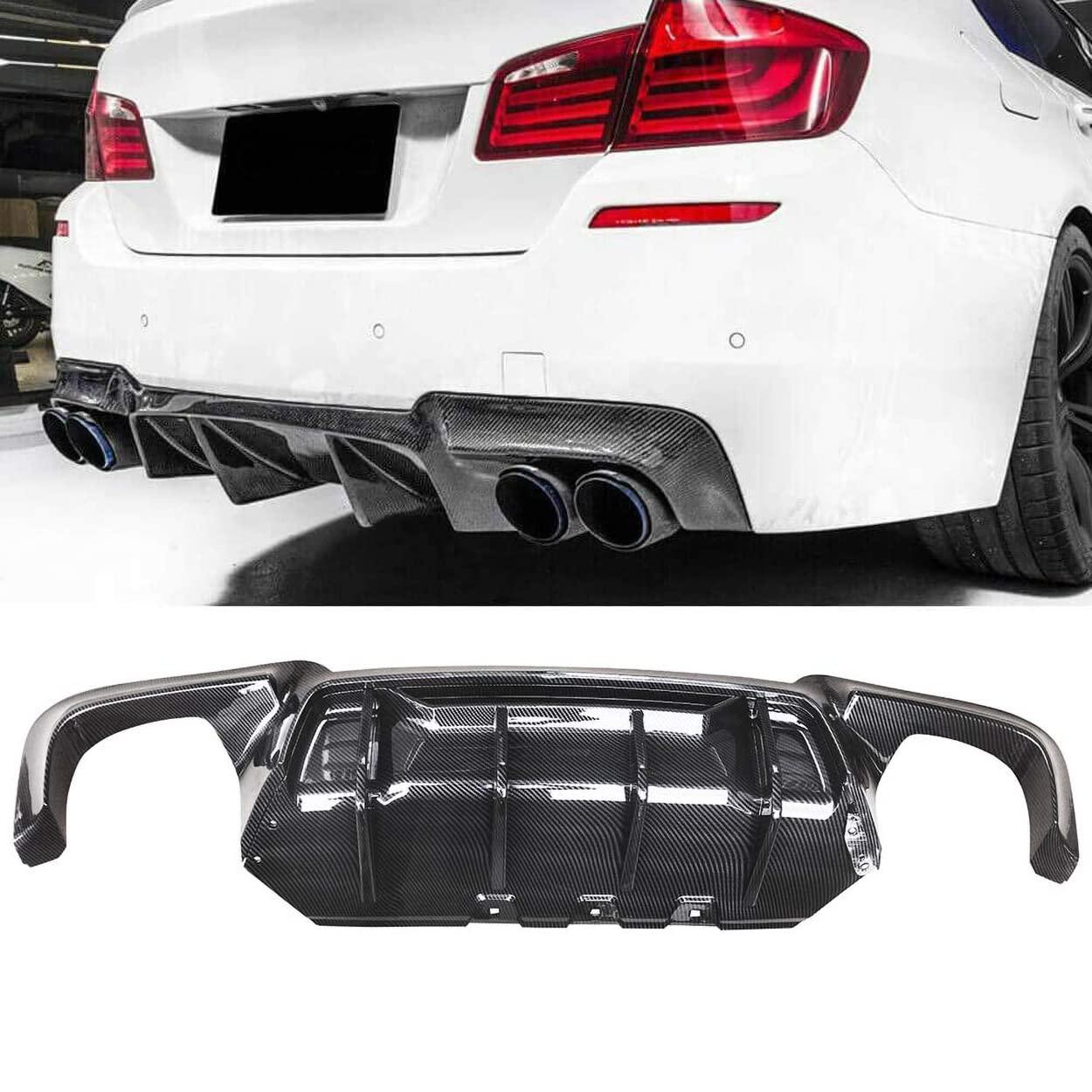 リアディフューザー BMW 2011-2016 F10 5シリーズ Mスポーツ リアパンバー F90 M5 スタイル PP製 エアロパーツ 改装専用 バンパーガード カーボン調|ヤナオレンジショップ