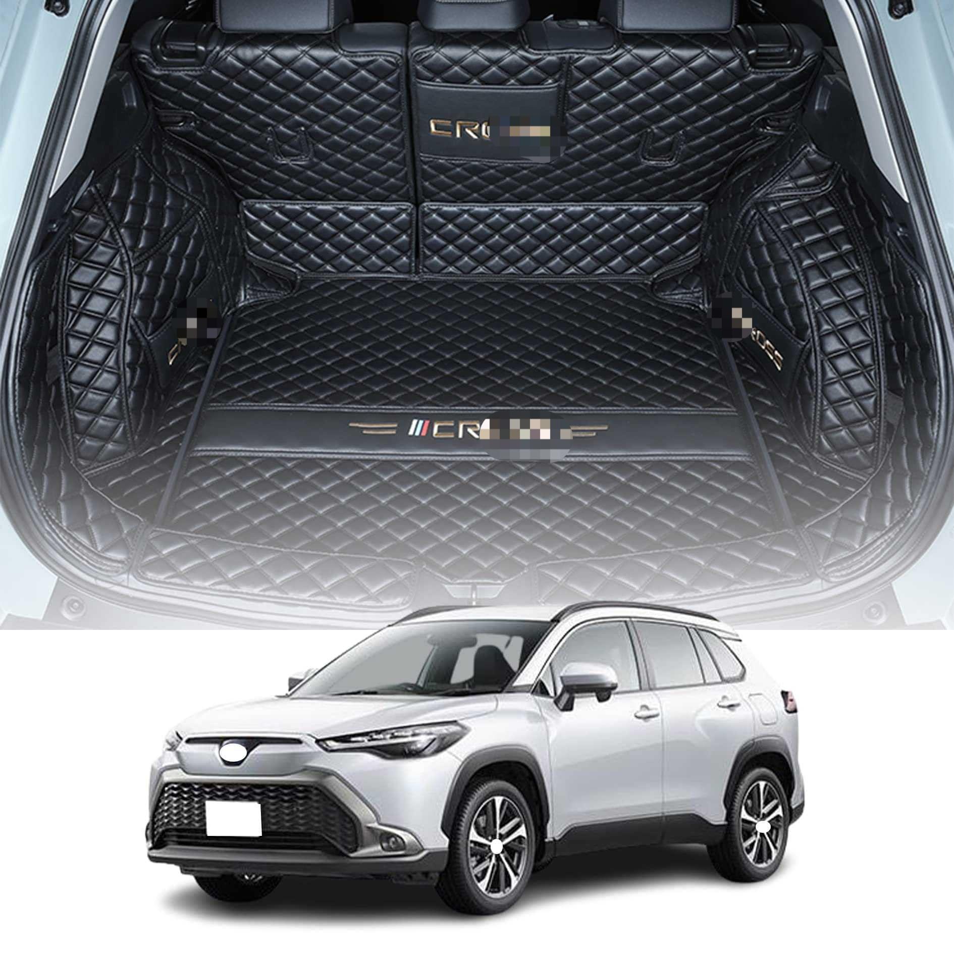 車のトランクマット に適用 トヨタカローラクロス 初代 トランクマット 3Dフルカバーカーゴマット Corolla Cross ZSG10/ZVG1#/MXGA1#型 2021年9月～現行 車種専用設計 カスタム 車のトランクマット XPE レザーラゲージトレイ 防水 耐汚れ 荷台マット刺ロゴ付き