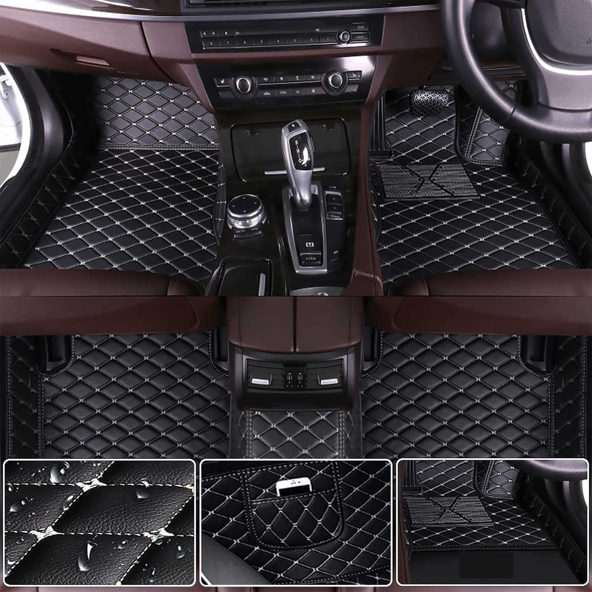 アウディ Q5 FY 8R 専用 フロアマット 車種専用設計 3Dフロアマット PUレザー素材 防水仕様 耐汚れ 耐摩擦 カー用品 保護パーツ 取り付け簡 右ハンドル専用 2009年6月~2023年