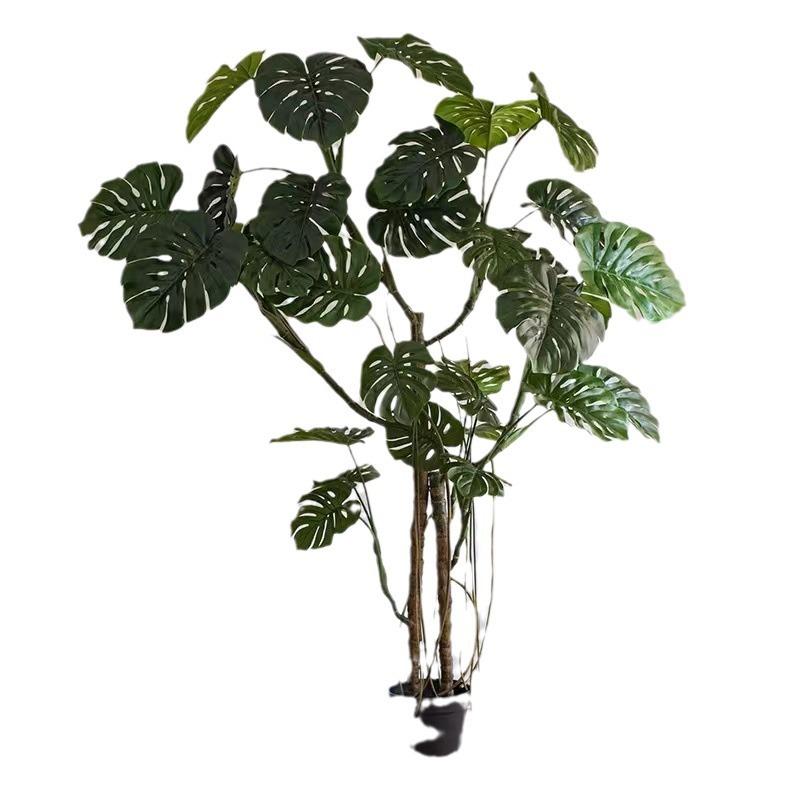 人工観葉植物 ?背竹 室内 鉢植え フェイクグリーン 高さ210cm インテリア オフィス 玄関 リビング 寝室 飾り
