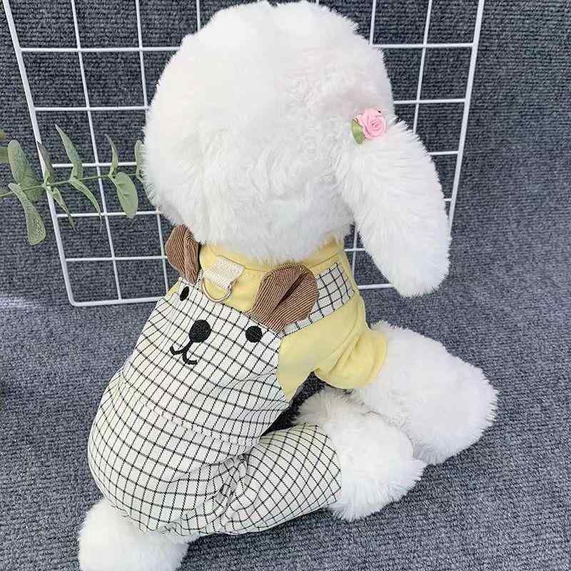 犬服 ドッグウェア 春夏 小型犬 四脚 比熊(ビション) プリンセス風 テディ シュナウザー ポリエステル お散歩 かわいい イエロー