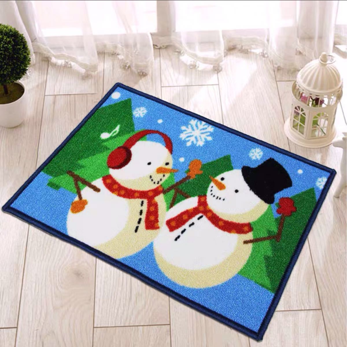 ラグマット リビングマット 玄関マット カーペット お風呂マット 60x40 クリスマス雑貨
