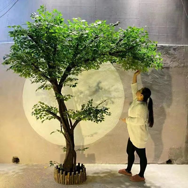 大型 フェイクグリーン 人工観葉植物 人工植物 フェイク 盆栽 造花グリーン 造花 和風 枯れない 茶の間 和風 鮮やかな色 本物のタッチ 人工樹木 人工植物 人工木 バナナ シミュレーションツリー 屋内 屋外 ホーム ホーム 1.5m/1.8m/2m 装飾|ヤナオレンジショップ