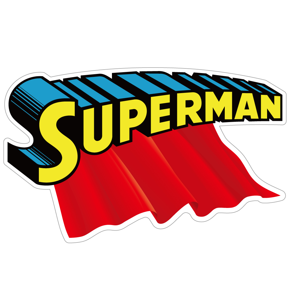 081 Super man ｜スーパーマン アメリカンステッカー スーツケース シール ステッカー 耐水 耐紫外線 屋外用 カリフォルニアステッカー バンパーステッカー　MAVEL マーベル画像