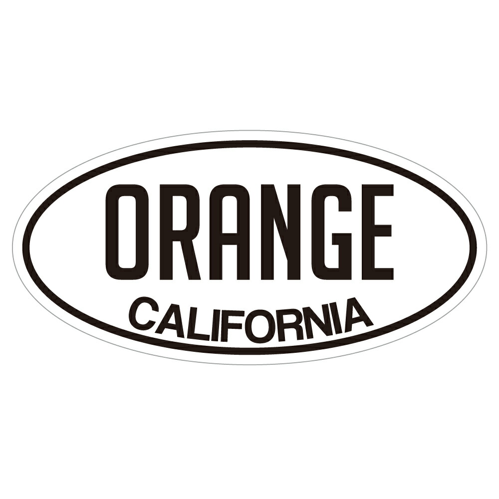 144 ORANGE COUNTY オレンジカウンティー ｜アメリカンステッカー スーツケース シール ステッカー 耐水 耐紫外線 屋外用 カリフォルニアステッカー バンパーステッカー 防犯カメラ画像