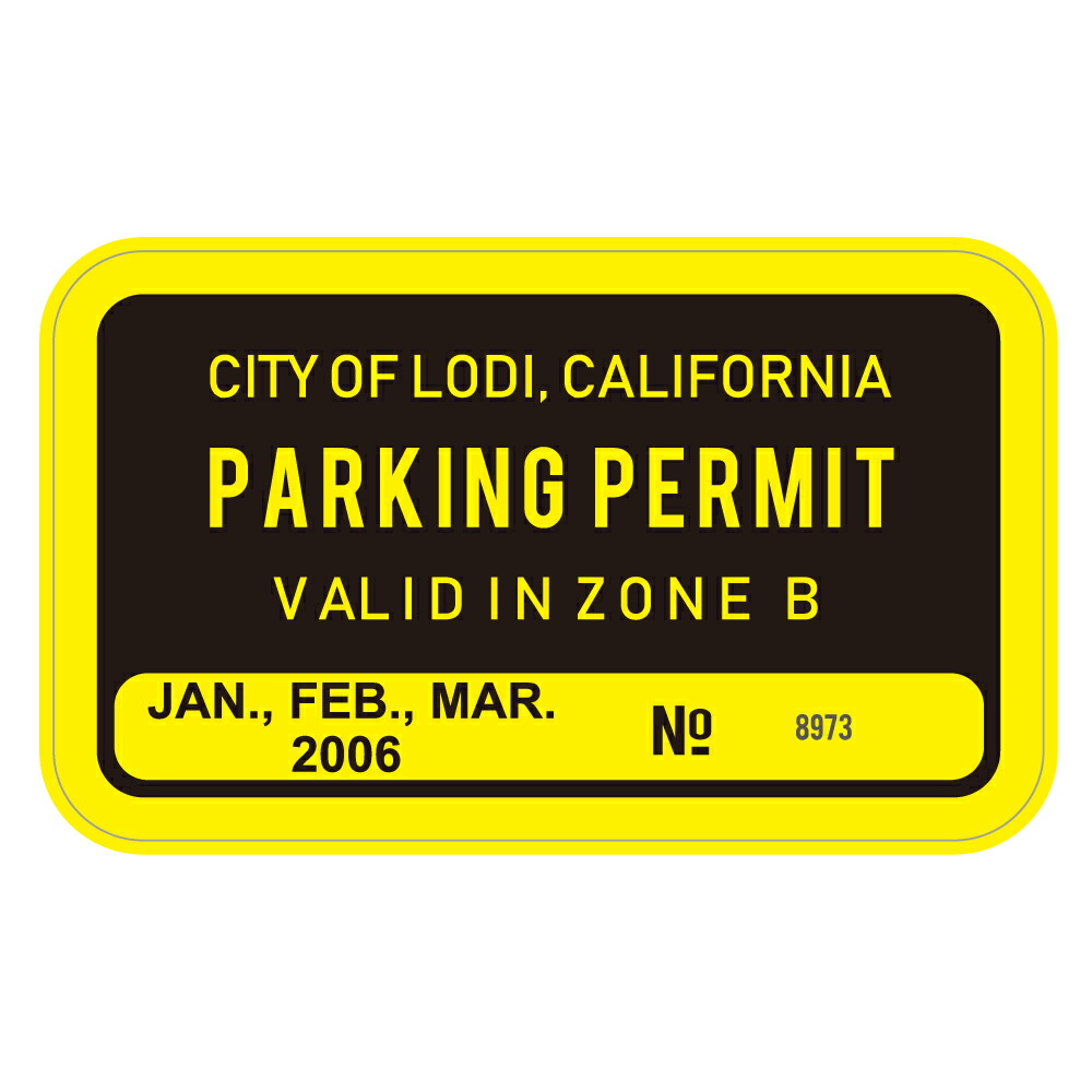 【楽天市場】207 CITY OF LODI, PARKING PERMIT｜アメリカンステッカー スーツケース シール ステッカー 耐水 耐