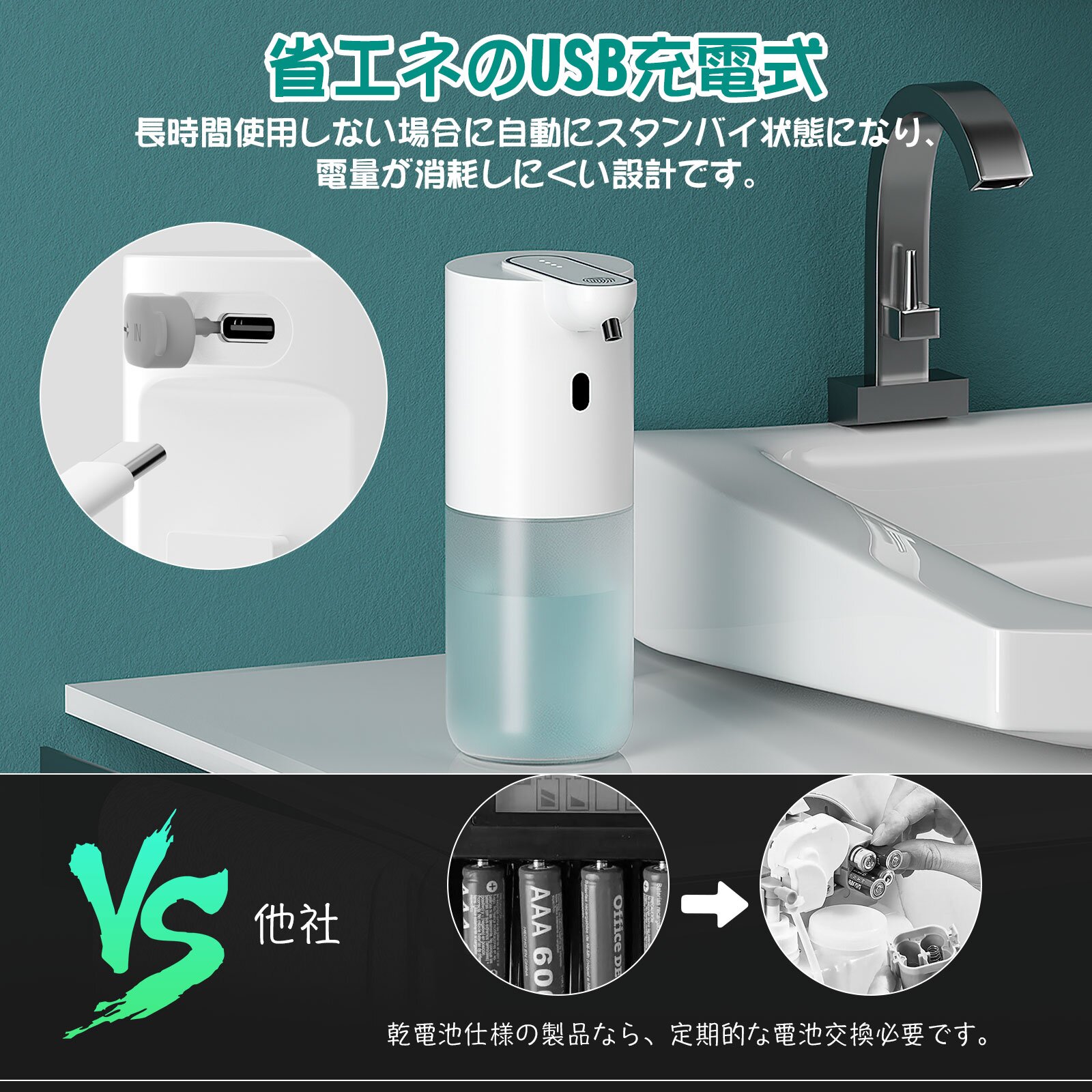 ディスペンサー自動【選べる2タイプ】アルコール泡ボトルおしゃれハンドソープ自動壁液体防水IPX4防水ソープディスペンサーアルコールディスペンサーオートディスペンサー消毒殺菌除菌プレゼントコードレス
