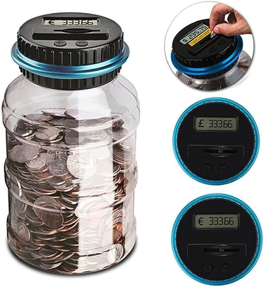 楽天市場】貯金箱500円玉Xiaohubeiコインカウンターデジタルカウントバンク100万円貯金箱札小銭自動計算百円玉大容量透明ボデイー(ゴールド)  : YUMAshoppingmal