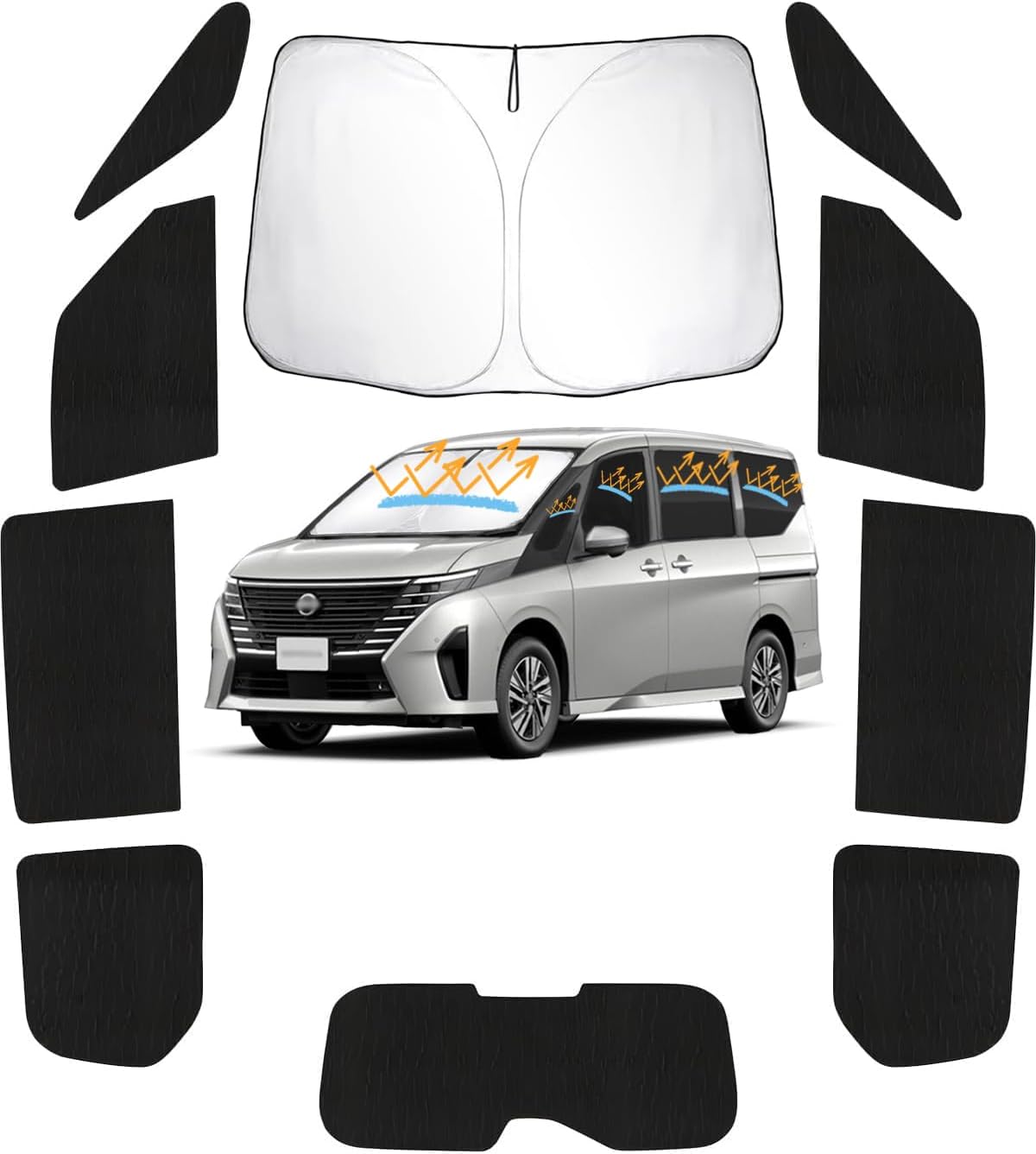 楽天市場】AUTO SPEC ニッサン セレナ C28サンシェード 1台分 吸盤