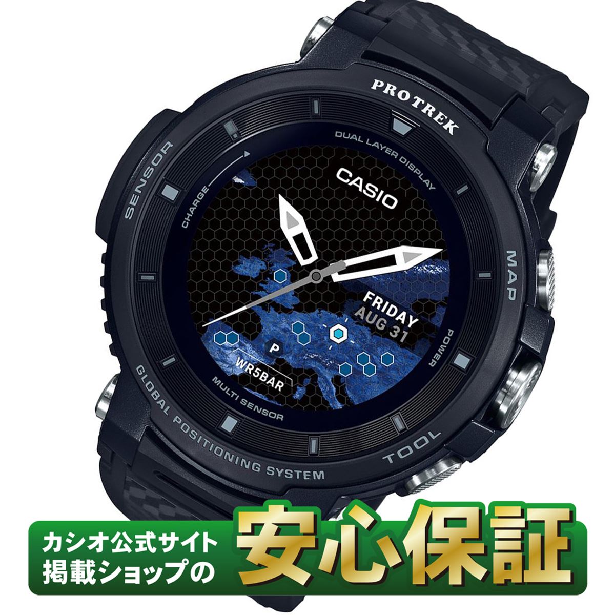 カシオ スマートウォッチ WSD-F30-BK プロトレック スマート Smart Outdoor Watch アウトドア 5気圧防水 GPS搭載 ウェアラブル端末 PROTREK Smart _10spl
