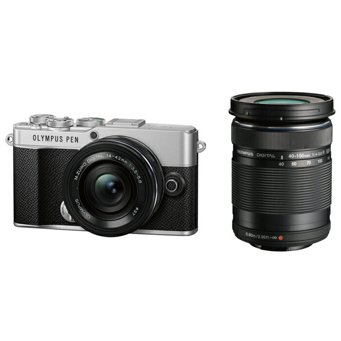 《新品》OM SYSTEM PEN E-P7 EZダブルズームキット [シルバー]  ミラーレス一眼カメラ