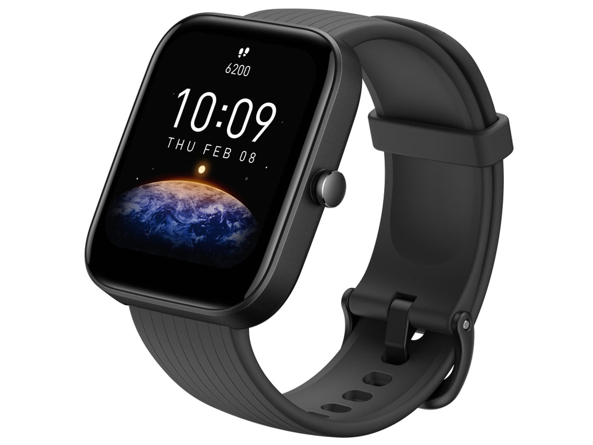 スマートウォッチ アマズフィット Amazfit Bip 3 スポーツウォッチ ランニング ウォーキング ヨガ サイクリング 筋トレ スケートボード 登山 睡眠計 心拍計 血中酸素 通知機能 天気予報 目覚まし時計 ストップウォッチ SP170046C01 ブラック