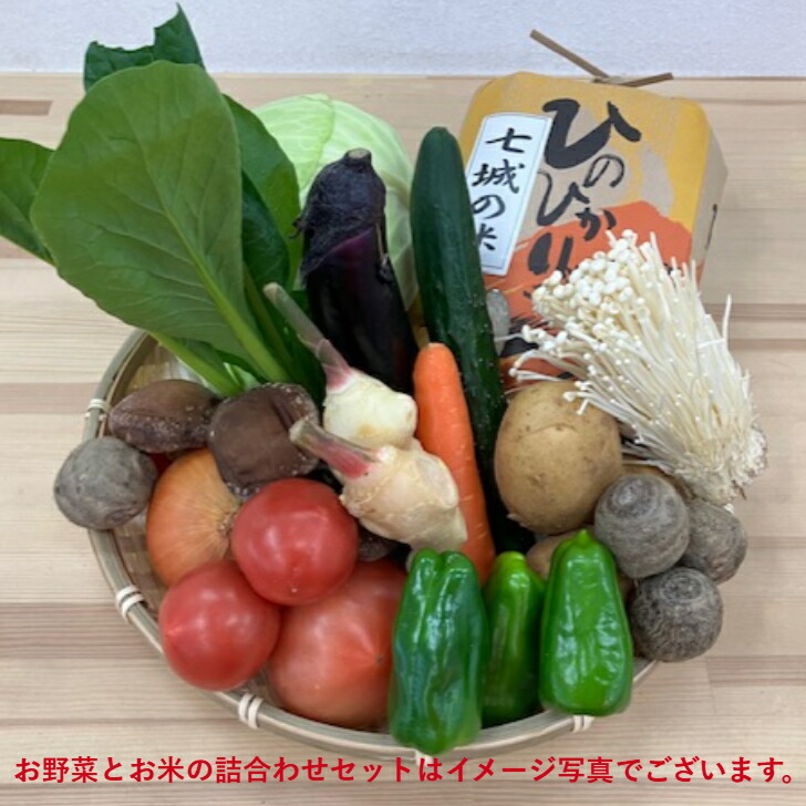 お野菜 10種と菊池七城米（2ｋｇ）の詰合わせセット 、 お野菜 15種と菊池七城米（5ｋｇ）の詰合わせセット ギフト プレゼント 野菜 お歳暮 お中元 旬の野菜 季節の野菜 新鮮野菜