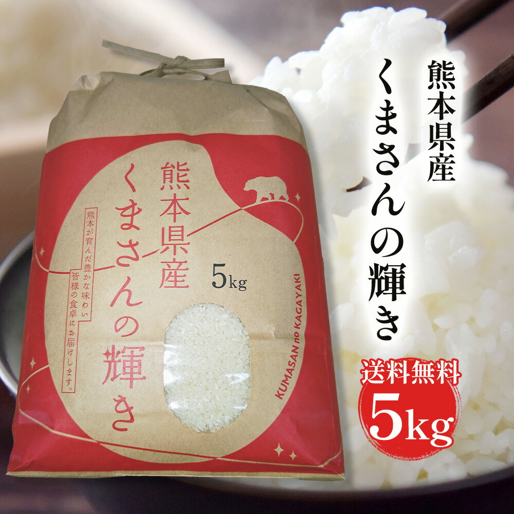 【新米】【令和7年度産】【送料無料】熊本県産米くまさんの輝き 5kg ギフトに最適！ お米 精米 おにぎり お祝い プレゼント ギフト 贈り物 仕送り 九州 敬老の日 お中元 お歳暮 お礼 美味しい お米 お弁当 のし対応 ごはん 内祝い ブランド米 お取り寄せ 【のし対応】