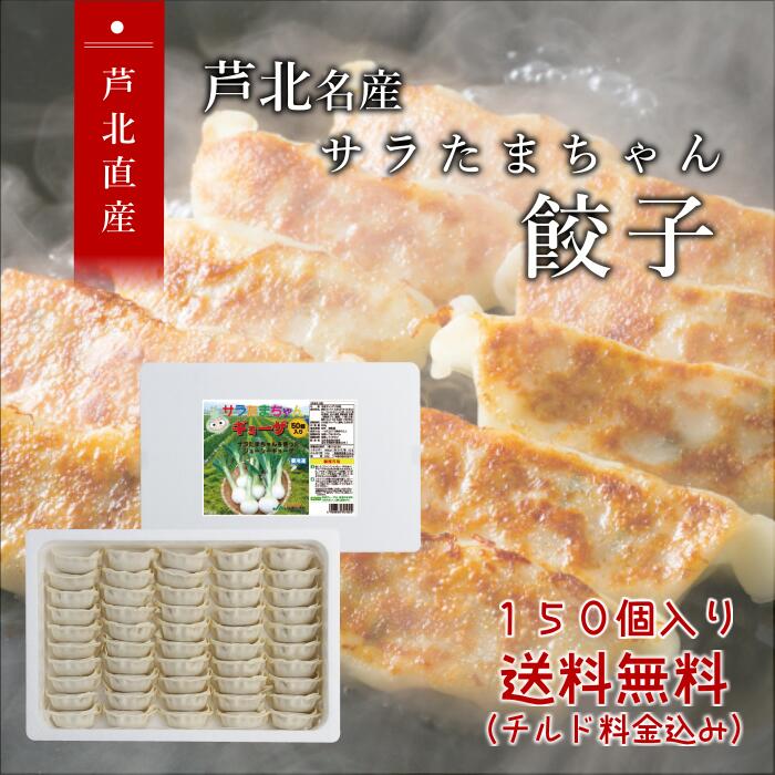 カリもちっ餃子 150個【送料無料チルド代込み】熊本県産サラたまちゃん入りギョーザ 熊本県芦北町でしか作られていない唯一無二の高級餃子