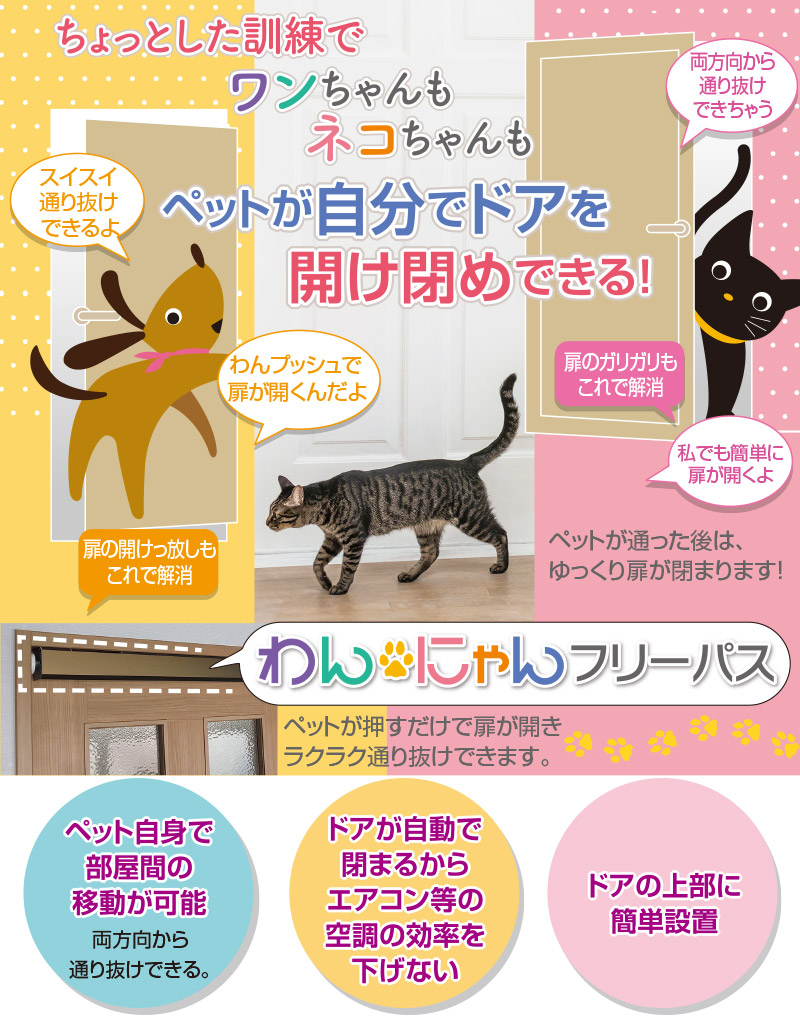 らっぱ入口 わん にゃんフリー路 引き戸 探り キャット ペットドア 犬ファンクションドア 猫用ドア 冷暖房策 ペット 通行 取りつきペットドア 犬猫出這入空隙 わん にゃん フリーパス Daemlu Cl