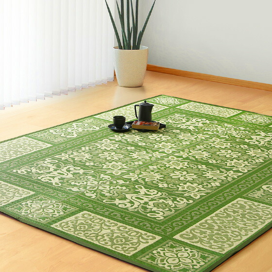 楽天市場】い草 ラグ 国産 上敷き 6畳 江戸間 261×352cm 【 い草上敷き