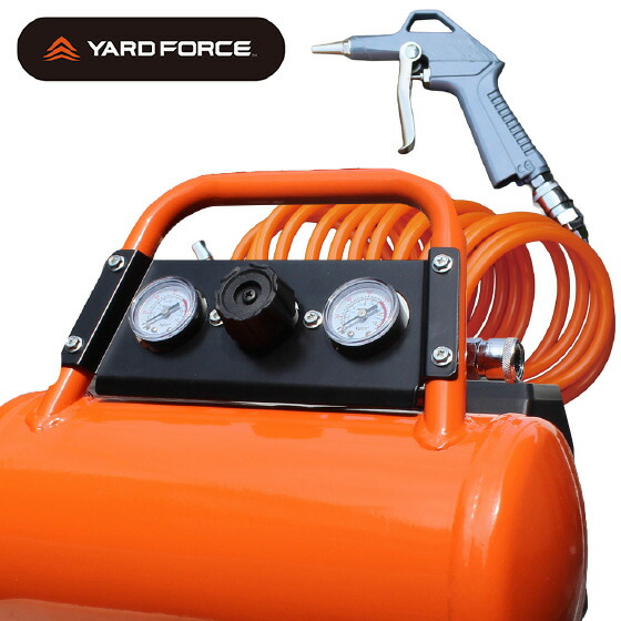☆クーポンで15%OFF＋ポイント5倍☆ 24V ポータブルコンプレッサー YARD FORCE ヤードフォース 24V 充電式 車 タイヤ 空気入れ 自転車 電動 コンパクト 小型 持ち運び 軽量 ガーデニング 庭掃除 木くず DIY