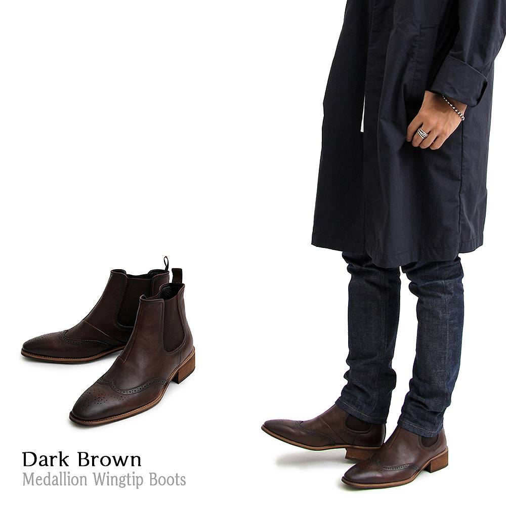 mens dark brown casual boots