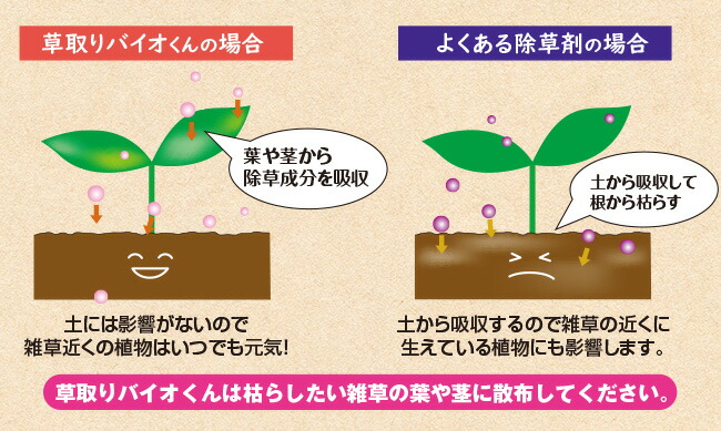 草とりバイオくん 3本組 除草剤 根まで枯らす 除草剤 除雪 送料無料 安全 除草剤 除草剤 雑草 無害 安全な除草剤 除草液 草取り 枯らす ペット 子供 安全 芝 芝生 草抜き 土 汚さない 雑草取り やさしさｏｎ ｌｉｎｅ木は枯らさずに草だけ枯らす環境にやさしい