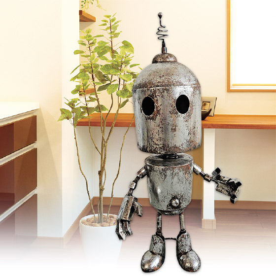 【クーポンで12%OFF】 メタルロボべベット L 置物 ガーデンオーナメント おしゃれ ガーデニング オブジェ ロボット インテリア 雑貨 ディスプレイ オーナメント ガーデン かわいい ガーデンオブジェ ブリキ 大きい レトロ 店 入口 店舗 玄関 村田屋産業|やさしさON-LINE