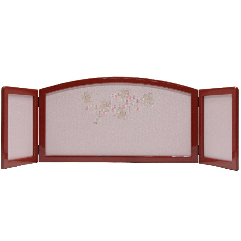 アウトレット品 雛人形屏風単品 13号春華屏風 ルビーピンクシルエット桜サヤ型ピンクE 21ya1108 飾り幅目安90～100cm (A-114sb) インテリア ディスプレイ 見切処分品