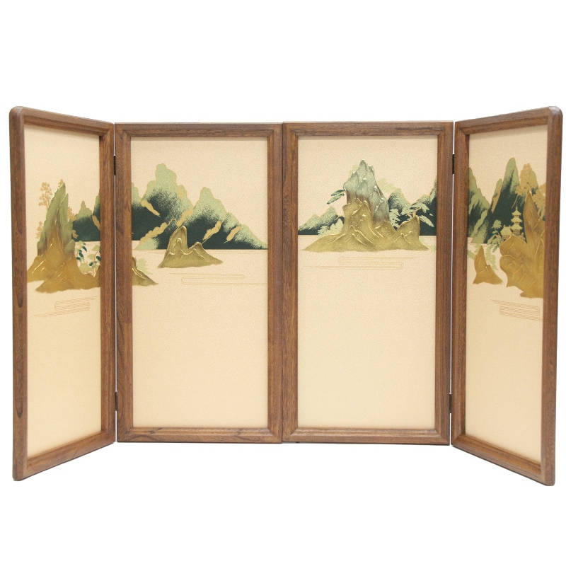 アウトレット品 五月人形屏風単品 25号古代屏風 盛上山水 21ya1557 飾り幅目安105～110cm (C-28sb) インテリア ディスプレイ 見切処分品