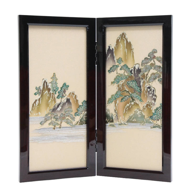 楽天市場】アウトレット品 五月人形屏風単品 23号五月屏風 二曲 龍