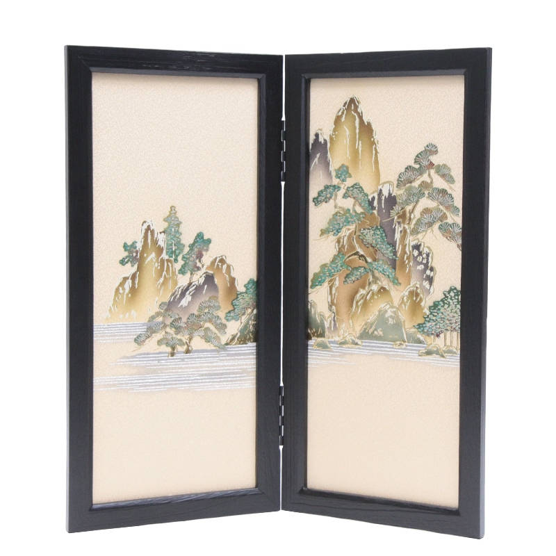 アウトレット品 五月人形屏風単品 25号五月屏風 二曲 松 21ya2061 飾り幅目安62～67cm (K2021-82) インテリア ディスプレイ 見切処分品