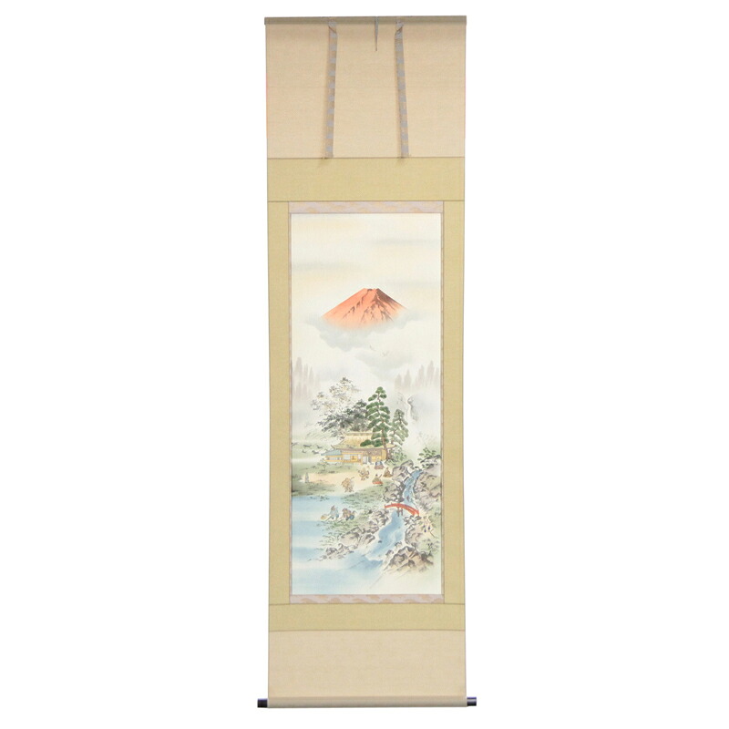 アウトレット品 掛軸縁起画 尺五 十金図 (筆者：芦田) 高さ189cm (22a-ya-2375) インテリア ディスプレイ 見切処分品