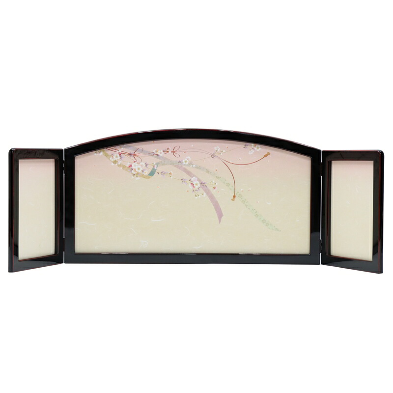 アウトレット品 雛人形三月屏風 屏風のみ 15号 金彩のし 祇園 曙塗 飾り幅105～120cm (22a-ya-2179) インテリア ディスプレイ 見切処分品