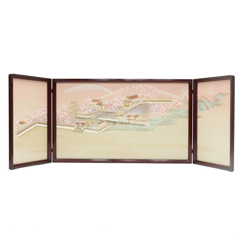アウトレット品 屏風 屏風のみ 三曲屏風 E-375 ダークブラウン 幅105～110cm (23a-ya-0251) インテリア ディスプレイ 見切処分品