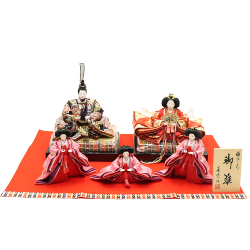 アウトレット品 雛人形 五人揃 人形のみ 十番 小三五 親王・三人官女 金襴 (24a-ya-0108) インテリア ディスプレイ 見切処分品 29,850円