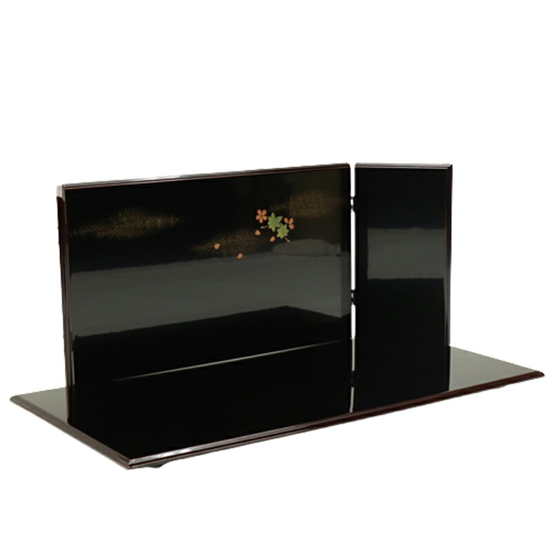アウトレット品 台屏風セット 65cm 桜もみじ蒔絵屏風 飾り幅65cm (24a-ya-0196) インテリア ディスプレイ 見切処分品