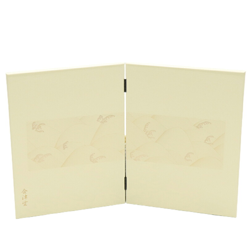 アウトレット品 屏風 単品 29cm 帯青海波 二曲屏風 アイボリー 飾り幅：36～40cm (24a-ya-0227) インテリア ディスプレイ 見切処分品