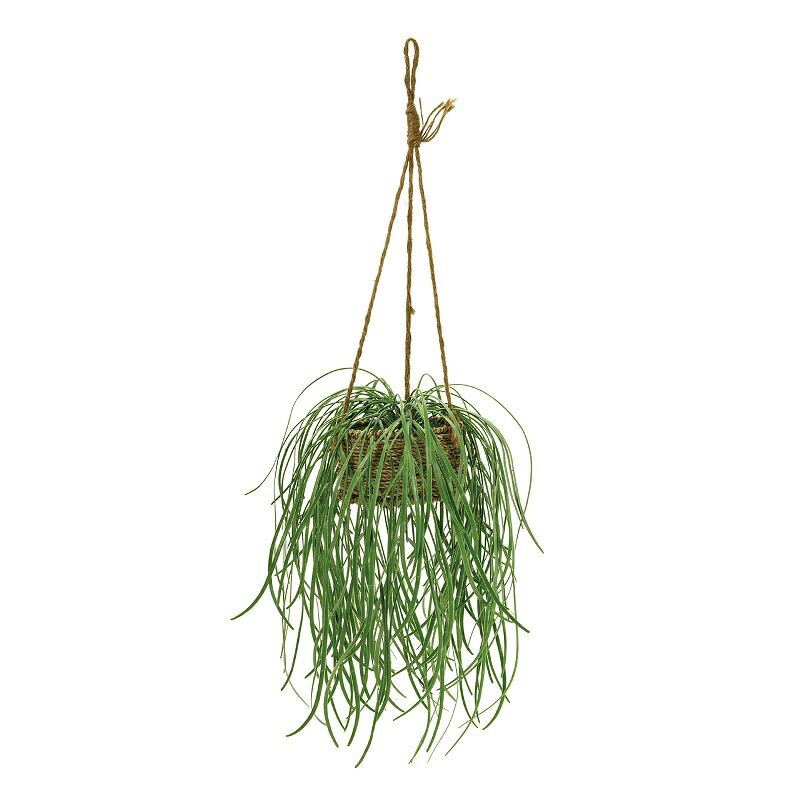 人工観葉植物 セルバグラス ハンギングポット 光触媒加工 高さ45cm （P188-zv1622) （代引き不可） インテリアグリーン フェイクグリーン