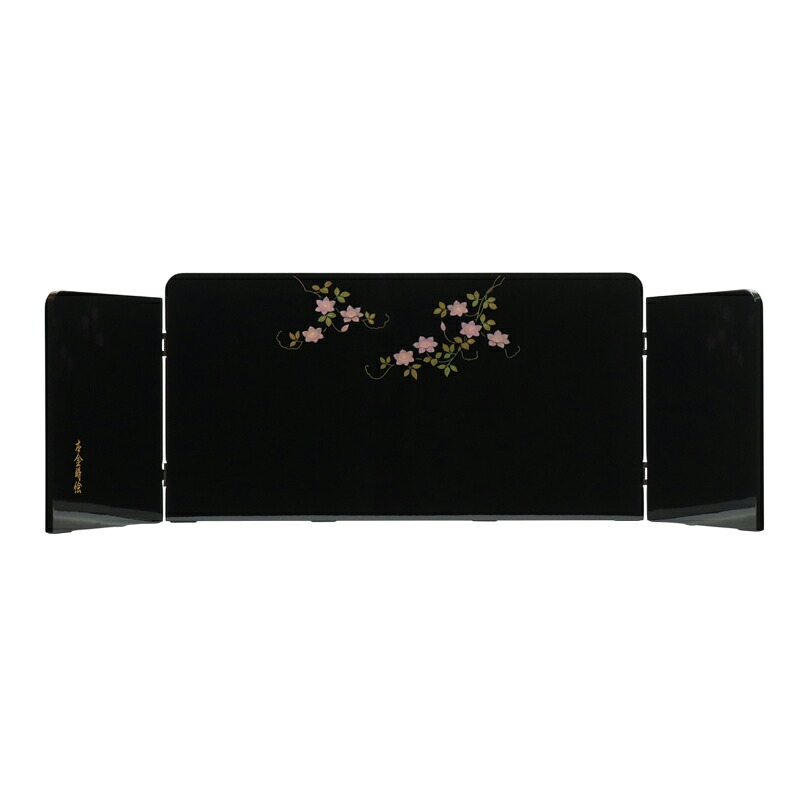アウトレット品 インテリア 屏風単品 13号 鉄仙 本金蒔絵 三曲屏風 飾り幅：100～110cmcm (25a-ya-0235) 雛人形 ディスプレイ 見切処分品