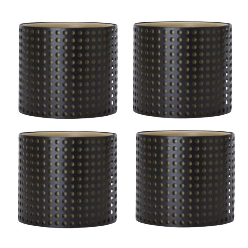 花・観葉植物用ポット モニク 16 K Metal POT （4個入り） 23117 底穴なし パウダーコートスチール製 （代引き不可） 中型鉢カバー FARM (p178) 10,629円