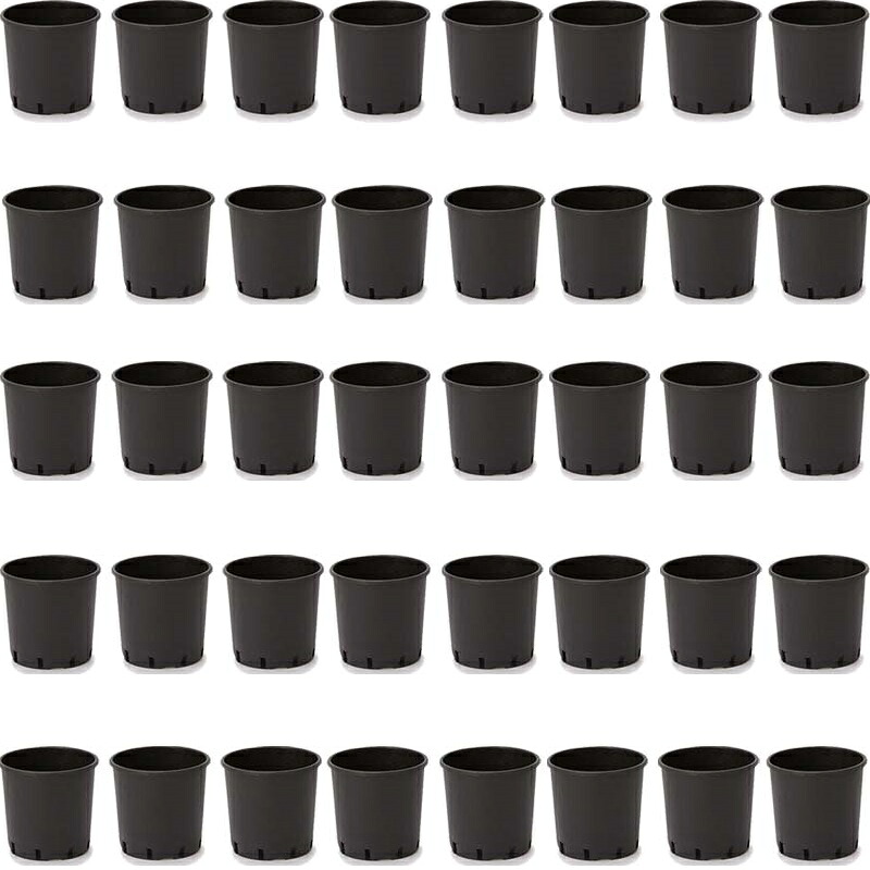 花・観葉植物用ポット ナーセリーポット ハンドルなし 22 ブラック（40個入り）bn-bb2k022 [KTp265] 園芸用品 （代引き不可）ホテル・オフィスビル・店舗 ガーデニング