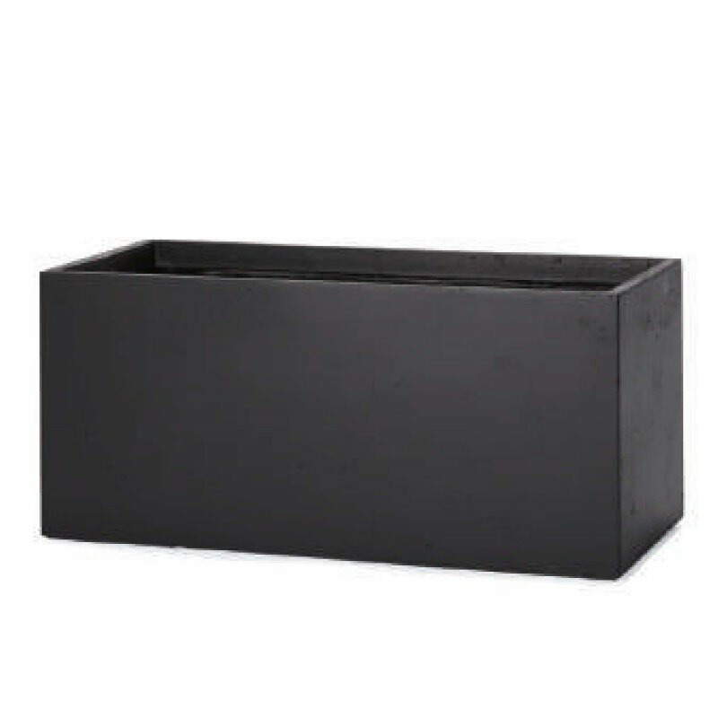 花・観葉植物用ポット ファイバークレイ ラムダ 長角プランター L 100/F 黒（1個入り）fm-001k10e [KTp193] 特大プランター （代引き不可）ホテル・オフィスビル・店舗 インテリア エクステリア｜社人形会館店