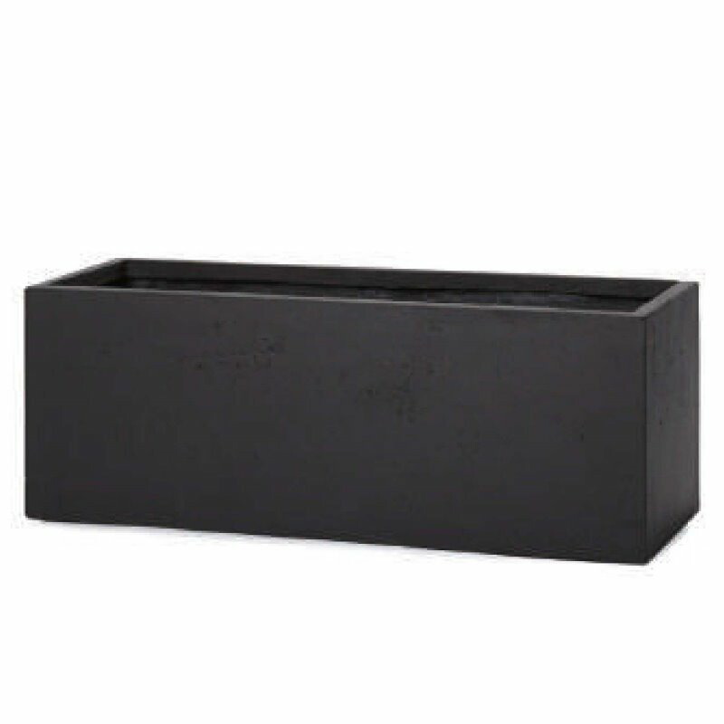 花・観葉植物用ポット ファイバークレイ ラムダ・スリム 長角プランター M 80/B 黒（1個入り）fm-012k80e [KTp193] 大型プランター （代引き不可）ホテル・オフィスビル・店舗 インテリア エクステリア