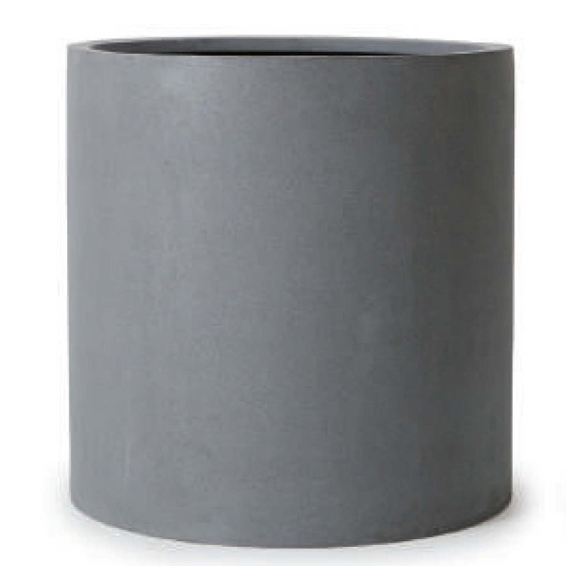 花・観葉草木用ポット マグナス 円柱 L 51/C 薄墨色（1個入り口・入口）kol-m0h051 [KTp38] 大型ポット （代引っ張ること不可）泊まり・執務室大建築・バス発着場 エクステリア 庭園